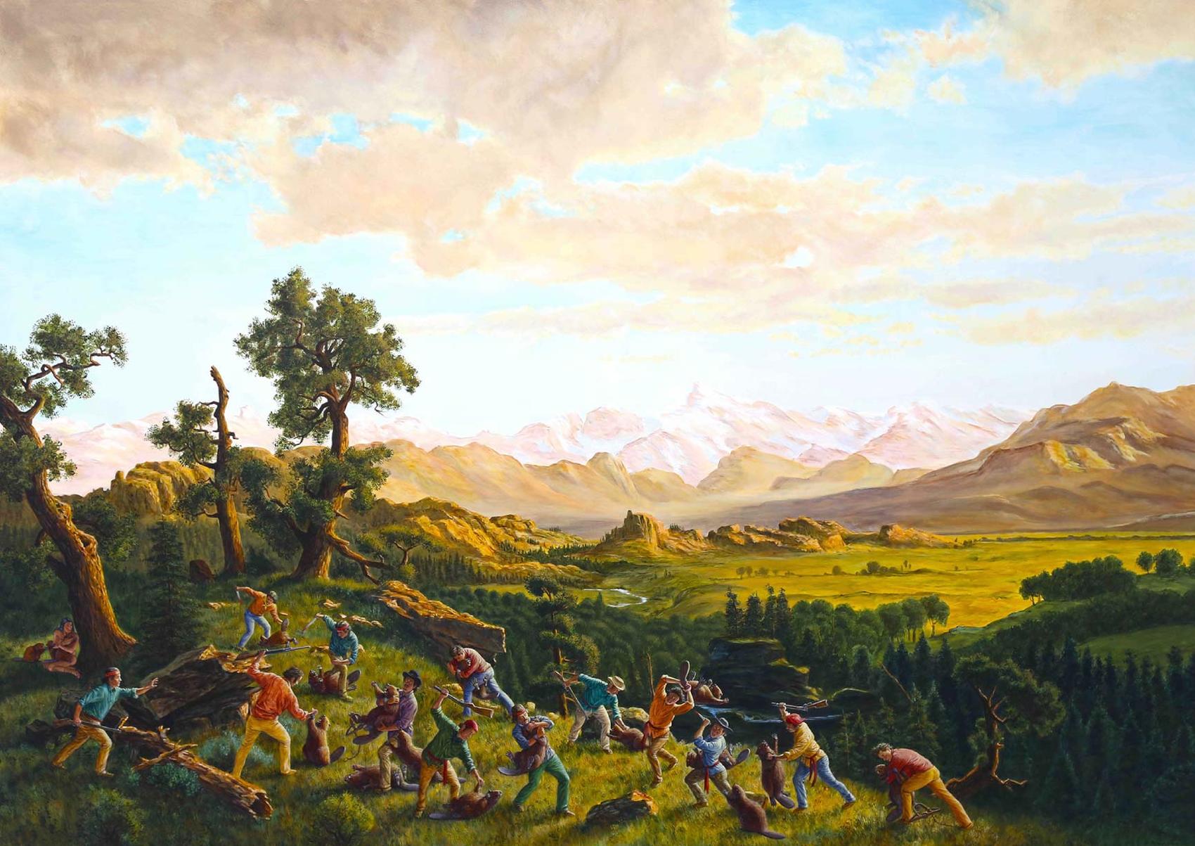 "The Massacre of the Innocents", a painting by Cree artist Kent Monkman, gives an Indigenous perspective on Canada's beaver fur trade industry