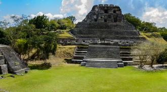Archeological site of the Mayan ruins of Xunantunich (Stone Lady) in Belize, Central America
