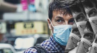 A photo illustration of the mental health toll that the pandemic is taking on individuals