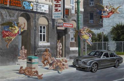 &quot;Le Petit déjeuner sur l’herbe&quot;, a painting by Cree artist Kent Monkman, offers an Indigenous perspective on urban living conditions for Canada's Indigenous people