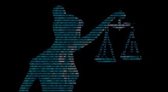 Lady justice on digital background